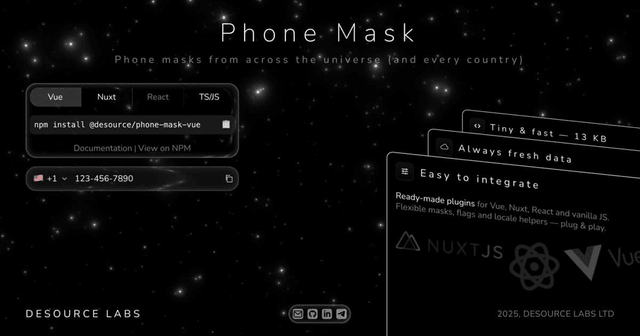 Phone Mask Library project screenshot