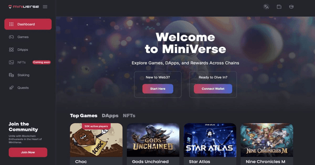 MiniVerse Hub project screenshot